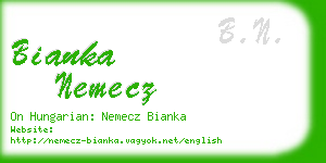 bianka nemecz business card